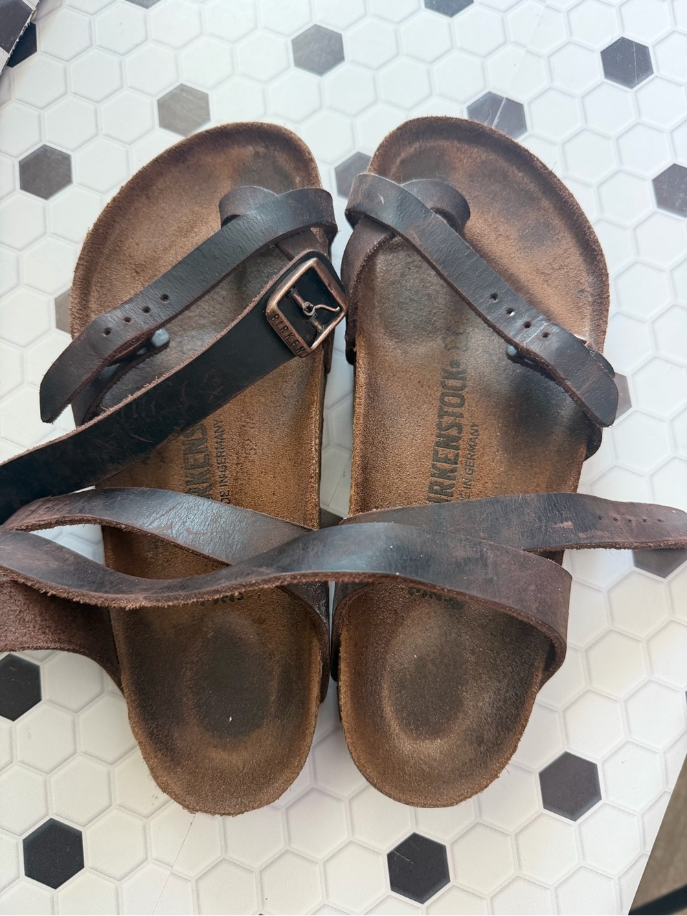 Birkenstock Brown Leather Ankle Strap Sandals Women’s EU 37 US 6-6.5 Boho